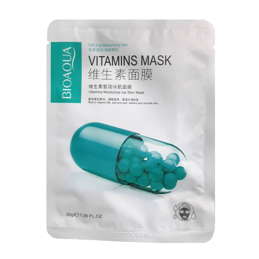 ماسک صورت بایو آکوا مدل یخ و ویتامین B6 