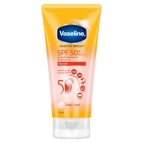لوسیون سرمی ضد آفتاب و روشن‌ کننده بدن وازلین Healthy Bright SPF50+ 