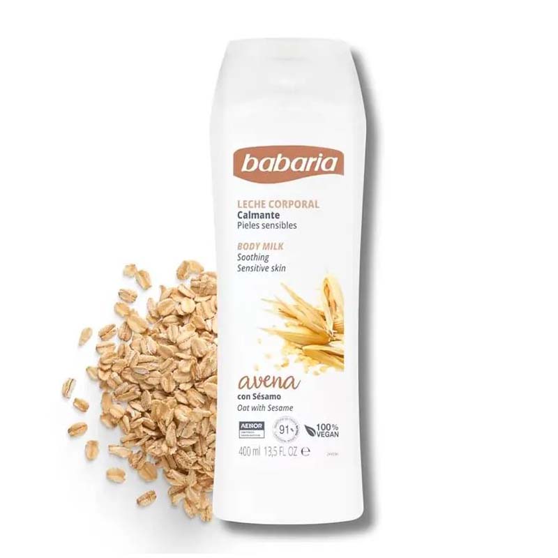 شیر بدن حاوی عصاره جو دوسر و کنجد باباریا مدل Avena