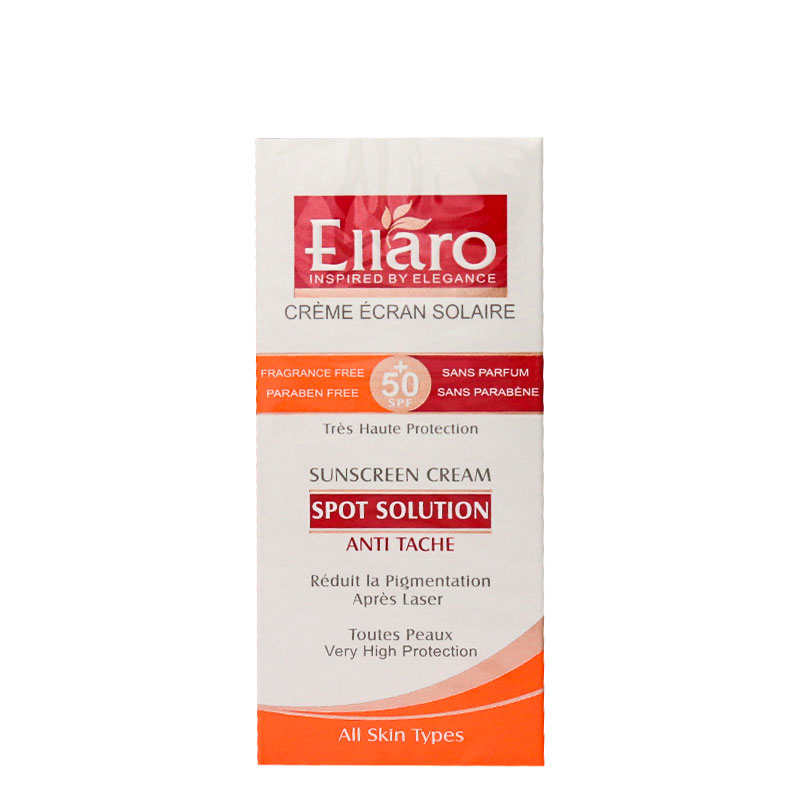 کرم ضد آفتاب و ضد لک اِلارو با +SPF 50 - بدون رنگ