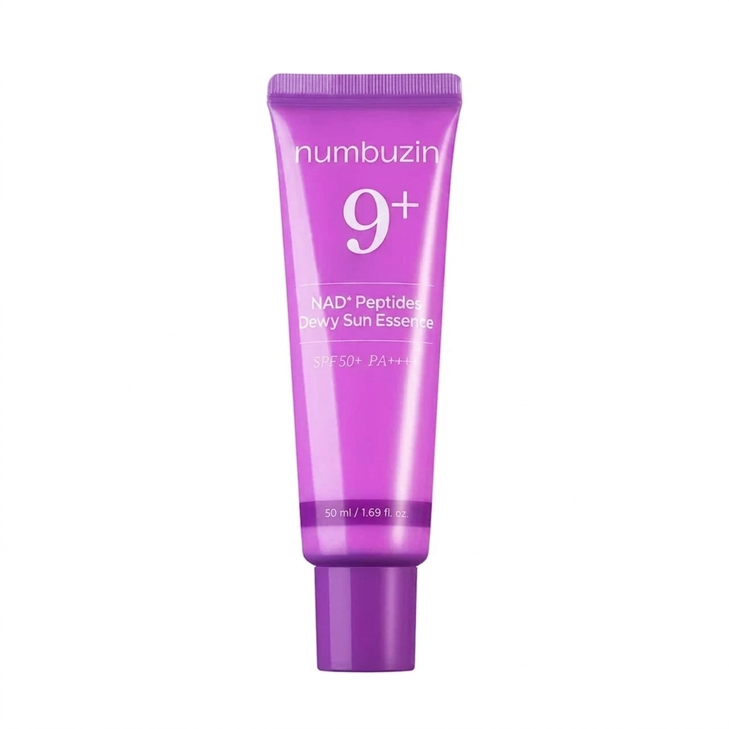 اسنس ضدآفتاب Spf 50+ ضد چروک و لیفتینگ کننده شماره 9 نامبوزین مدل NAD+Peptides Dewy Sun Essence 