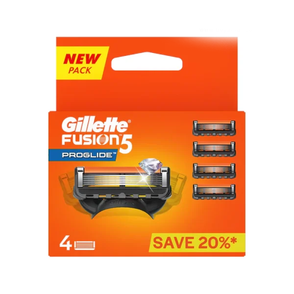 سری یدک 5 تیغه ژیلت مدل Fusion 5 ProGlide (بسته 4 عددی)