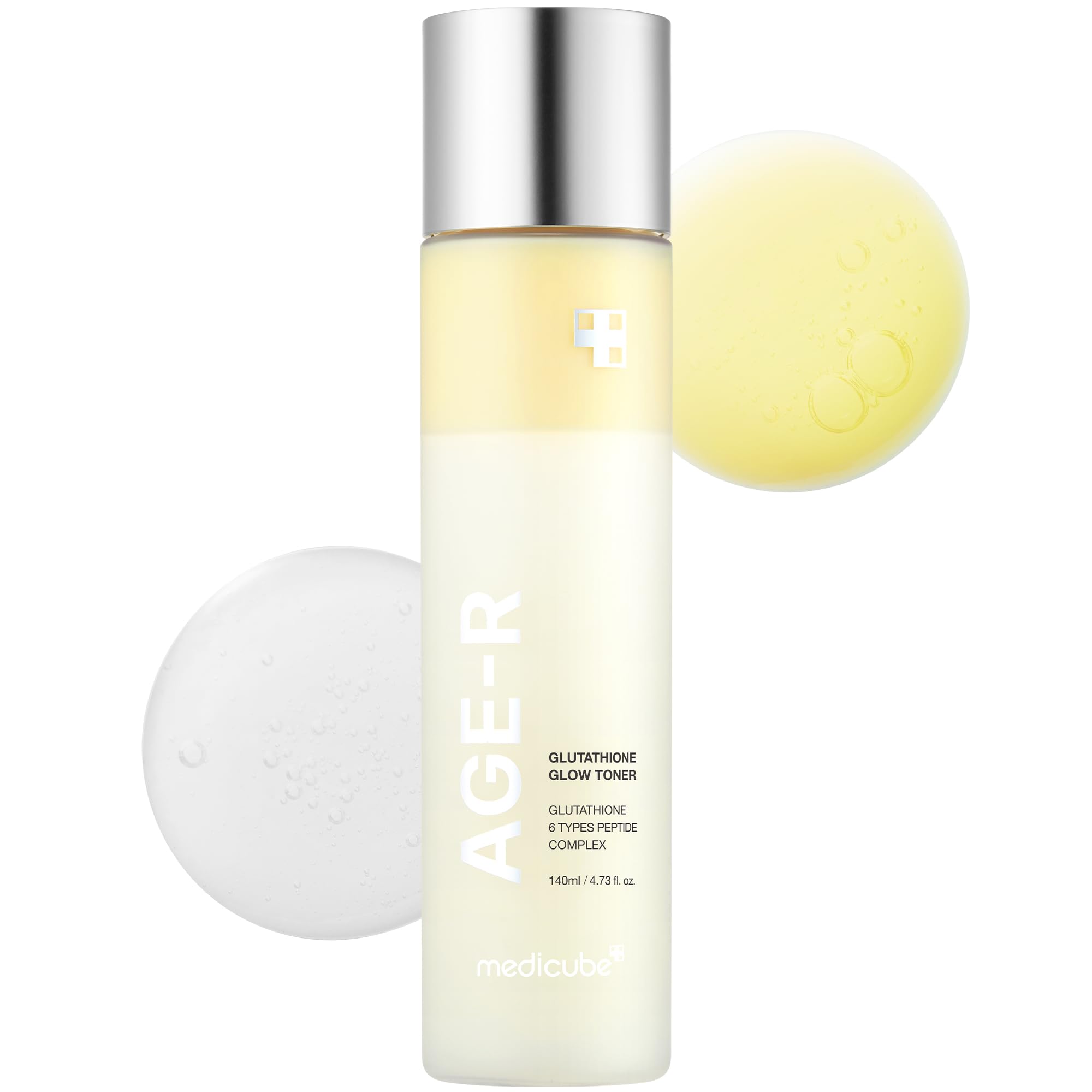 تونر دوفاز روشن‌ کننده پوست صورت مدی‌ کیوب مدل AGE R Glutathione Glow Toner