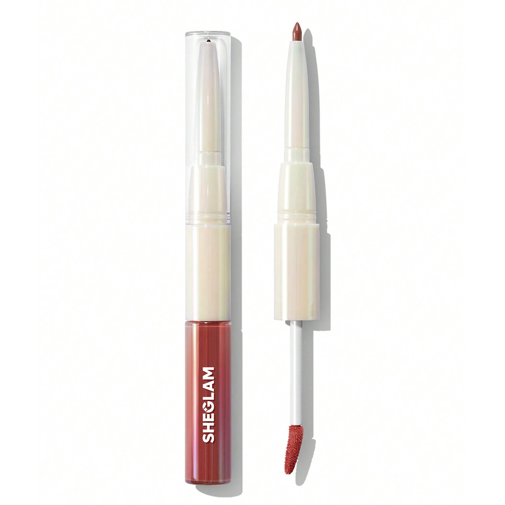 مداد لب و لیپ گلاس دوطرفه شیگلم مدل Lip Glass Lip Rules