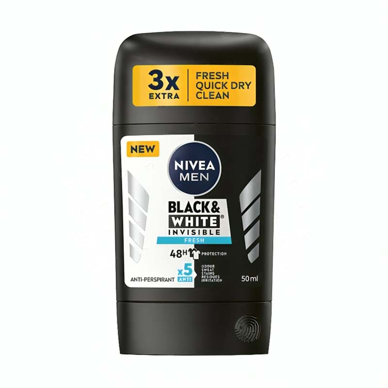 استیک صابونی ضدتعریق مردانه نیوآ مدل Black&White Invisible Fresh استیک صابونی ضدتعریق مردانه نیوآ مدل Black&White Invisible Fresh