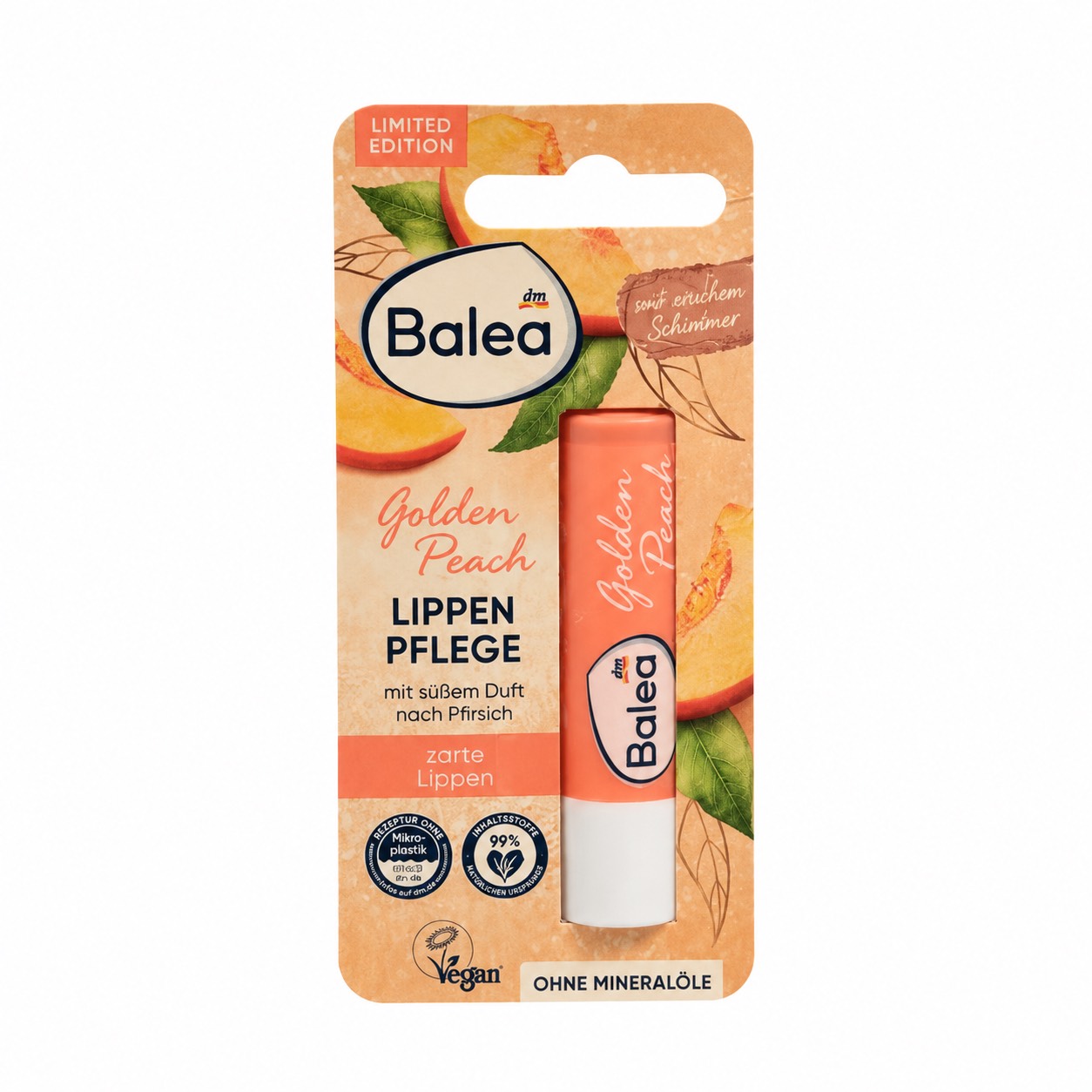 بالم لب حاوی شی باتر باله‌آ مدل Golden Peach