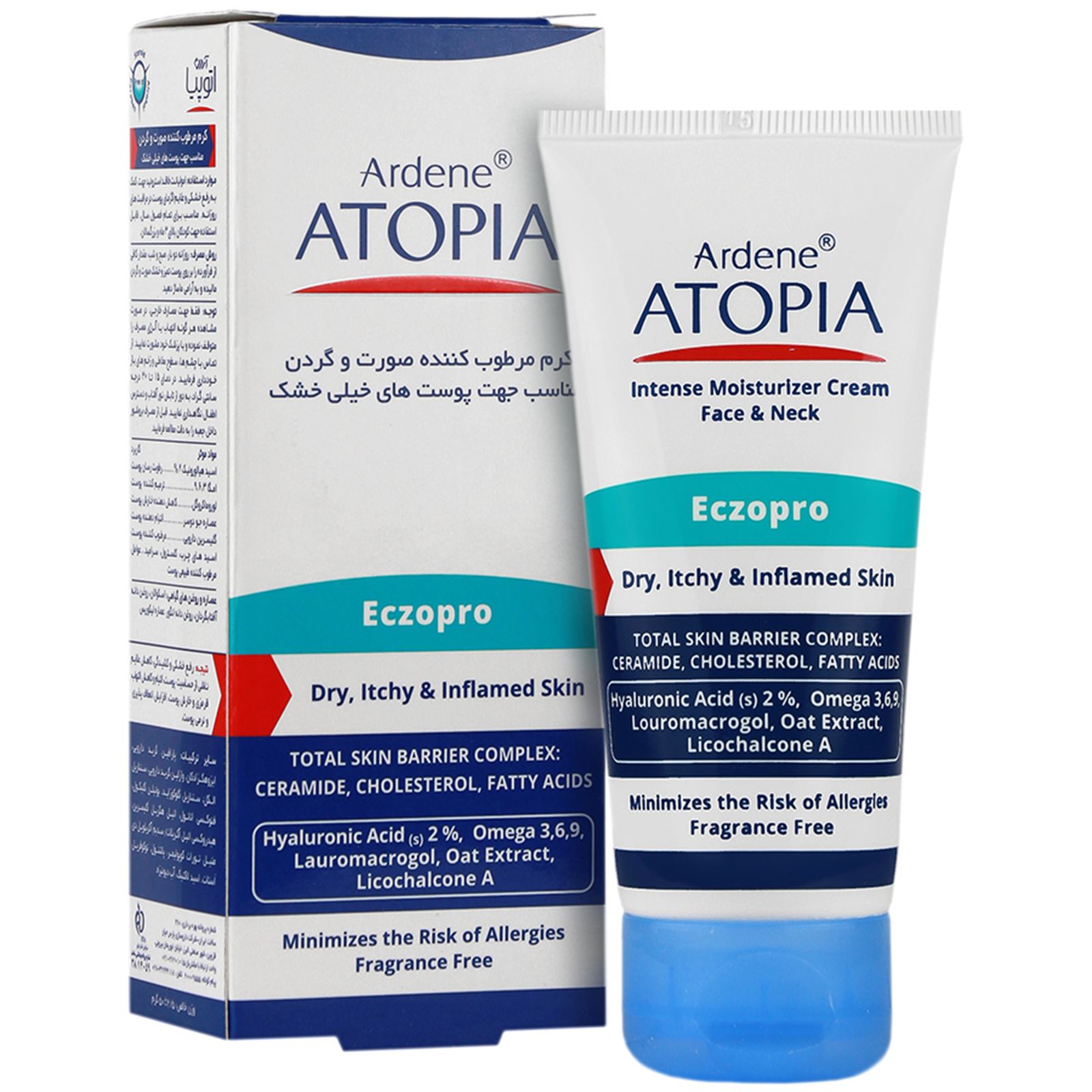 کرم مرطوب کننده صورت و گردن آتوپیا مناسب پوست های خشک و خیلی خشک آردن مدل Eczopro کرم مرطوب کننده صورت و گردن آتوپیا مناسب پوست های خشک و خیلی خشک آردن مدل Eczopro