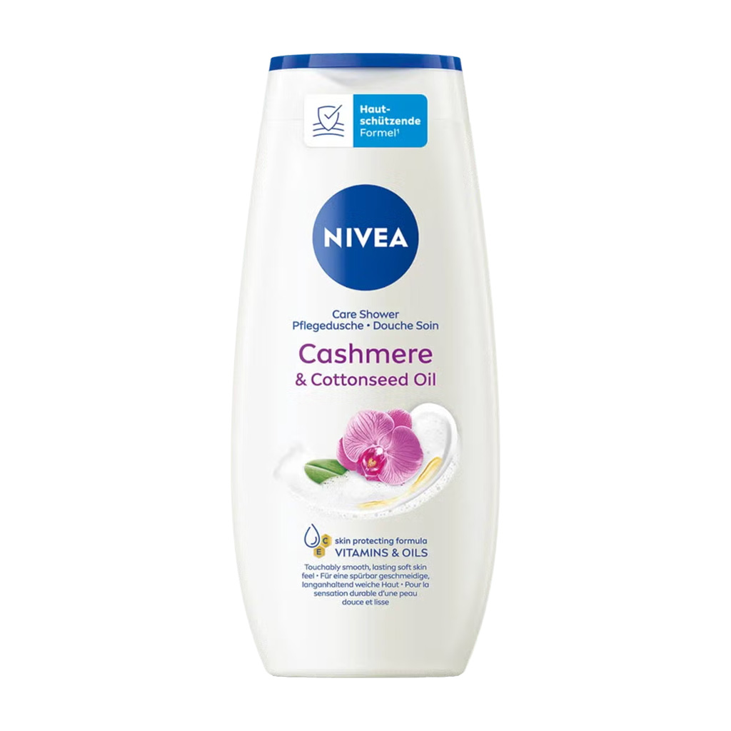 شامپو بدن نرم‌کننده حاوی روغن پنبه‌دانه نیوآ مدل Cashmere And Cottonseed Oil