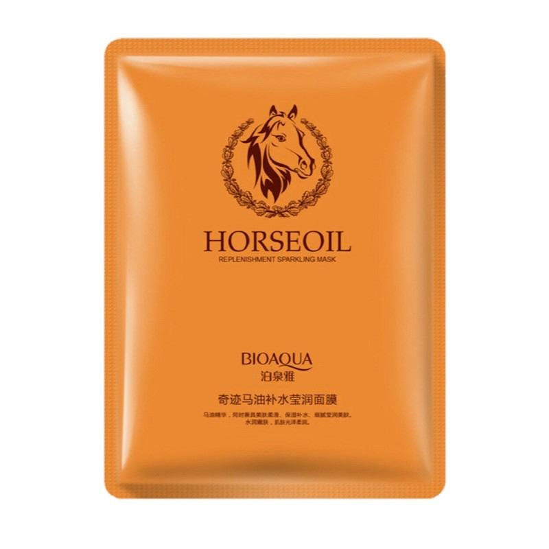 ماسک ورقه ای روغن اسب بیواکوا مدل Horse oil