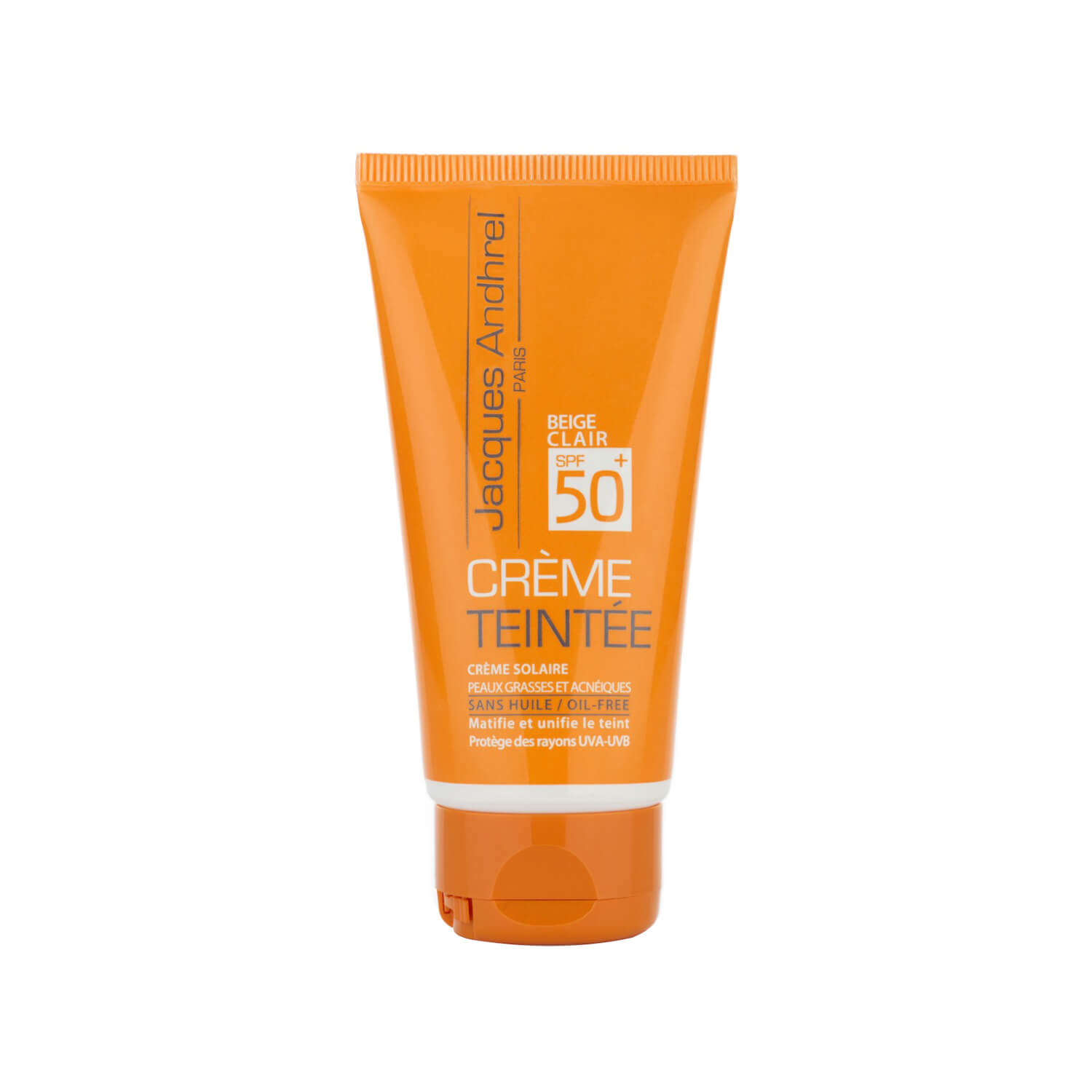 کرم ضد آفتاب رنگی مناسب پوست خشک و معمولی SPF 50 ژاک آندرل پاریس
