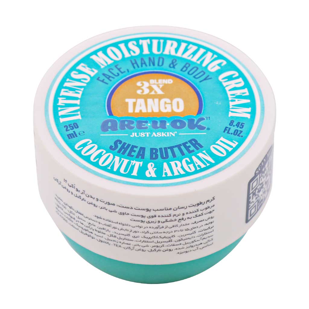 کرم مرطوب کننده قوی مناسب صورت دست و بدن آر یو اکی مدل Tango (250 میل)