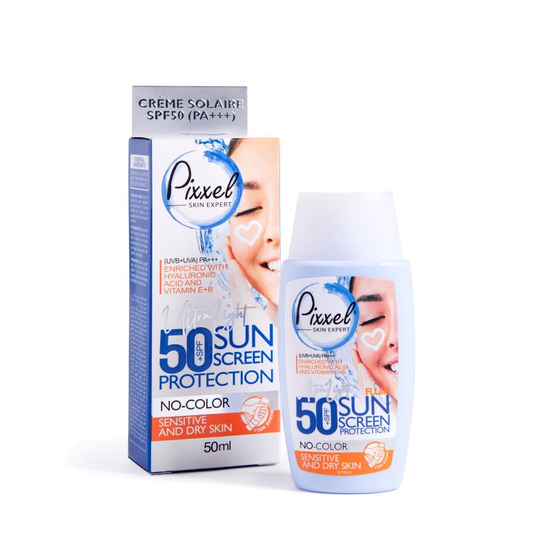 کرم ضد آفتاب بی‌رنگ پوست خشک Spf50 پیکسل