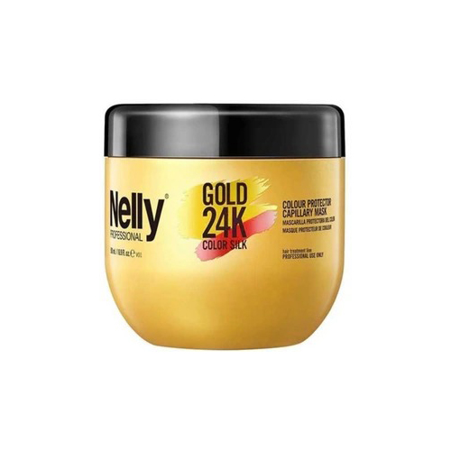 ماسک مو تثبیت کننده موهای رنگ شده نلی Gold 24K Color Silk