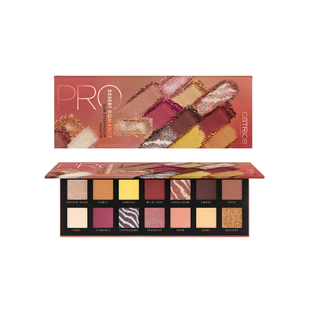 پالت سایه چشم ۱۴ رنگ کاتریس مدل PRO Desert Romance Slim 010