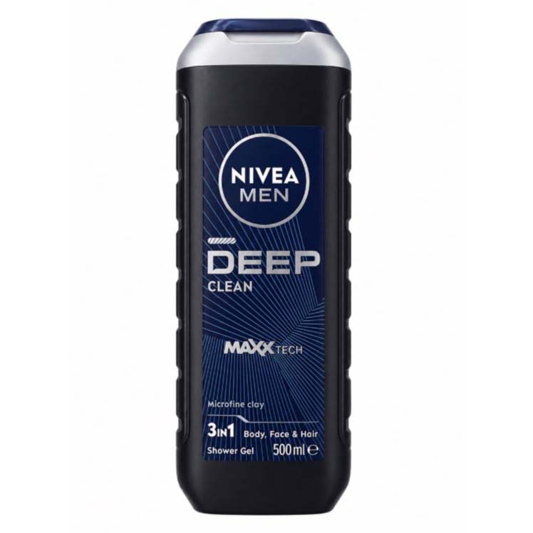 شامپو سر و بدن مردانه نیوآ مدل Deep Clean (حجم 500 میل)