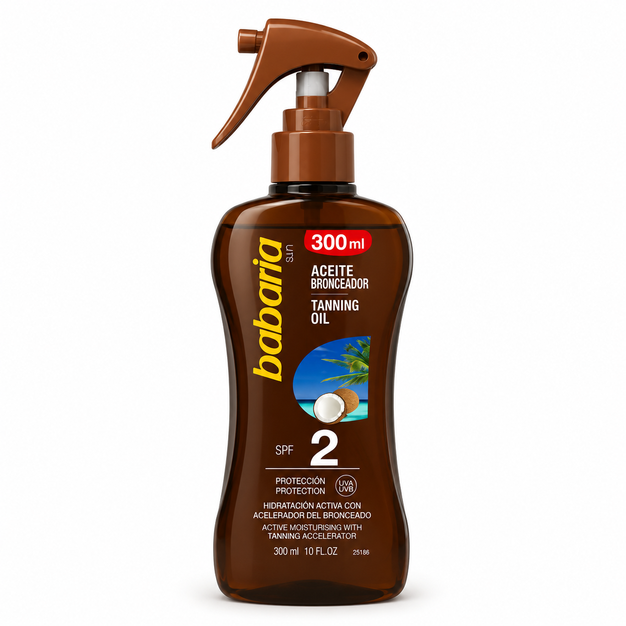 روغن برنزه کننده نارگیل SPF 2 باباریا 
