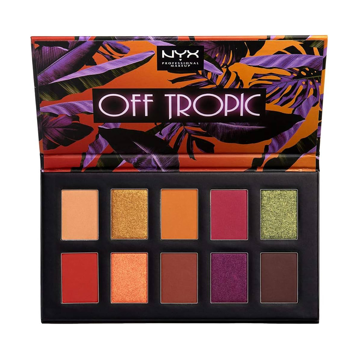 پالت سایه چشم ۱۰ رنگ نیکس مدل Off Tropic Shadow Palette