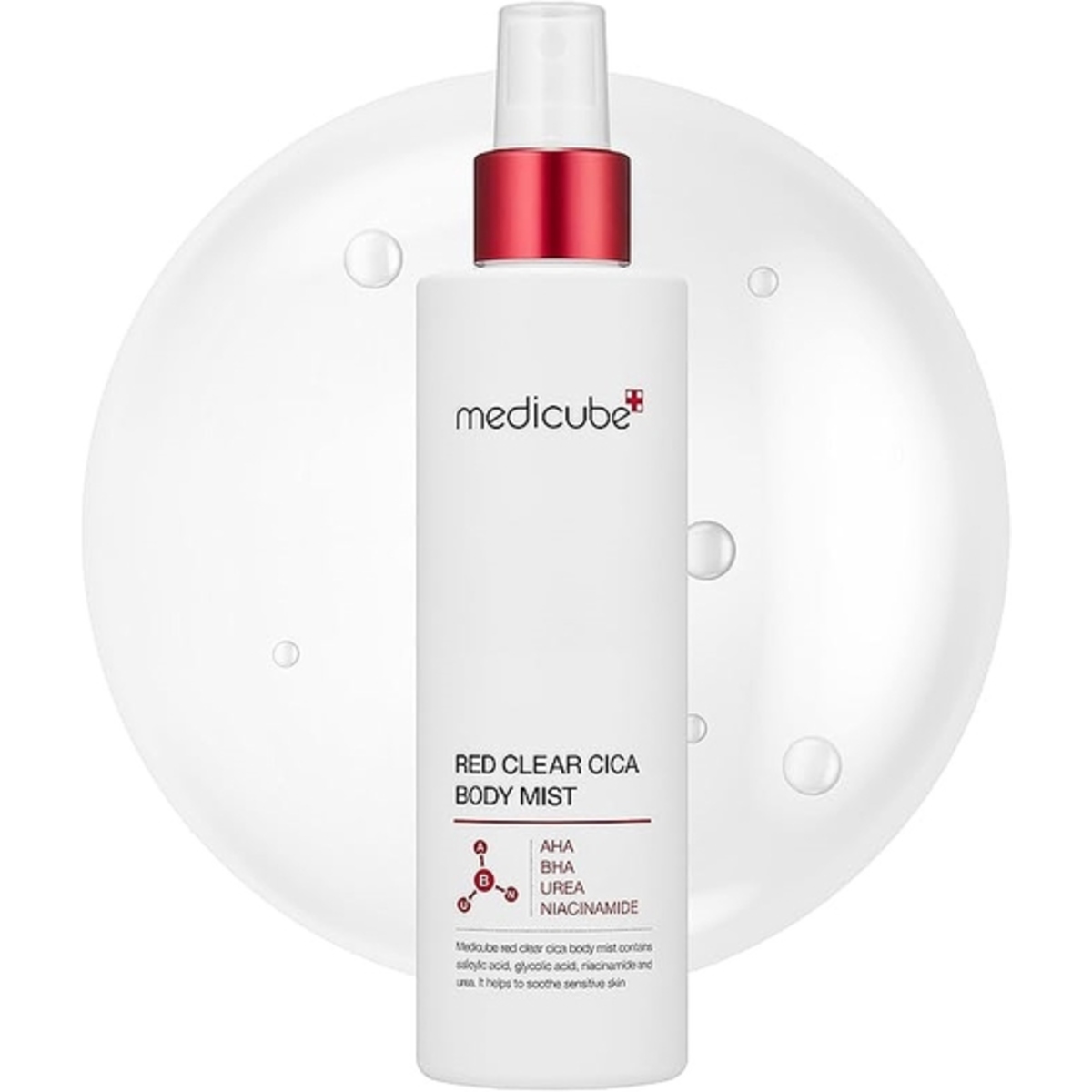 اسپری میست ضد جوش بدن مدی‌ کیوب مدل Red Clear Cica 