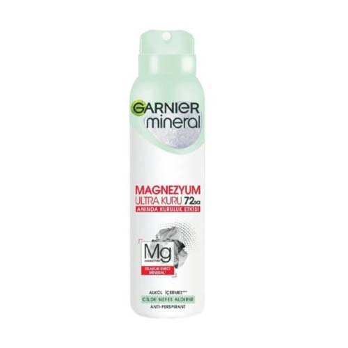 اسپری ضد تعریق 72 ساعته زنانه گارنیه مدل Magnesium Uiltra Dry