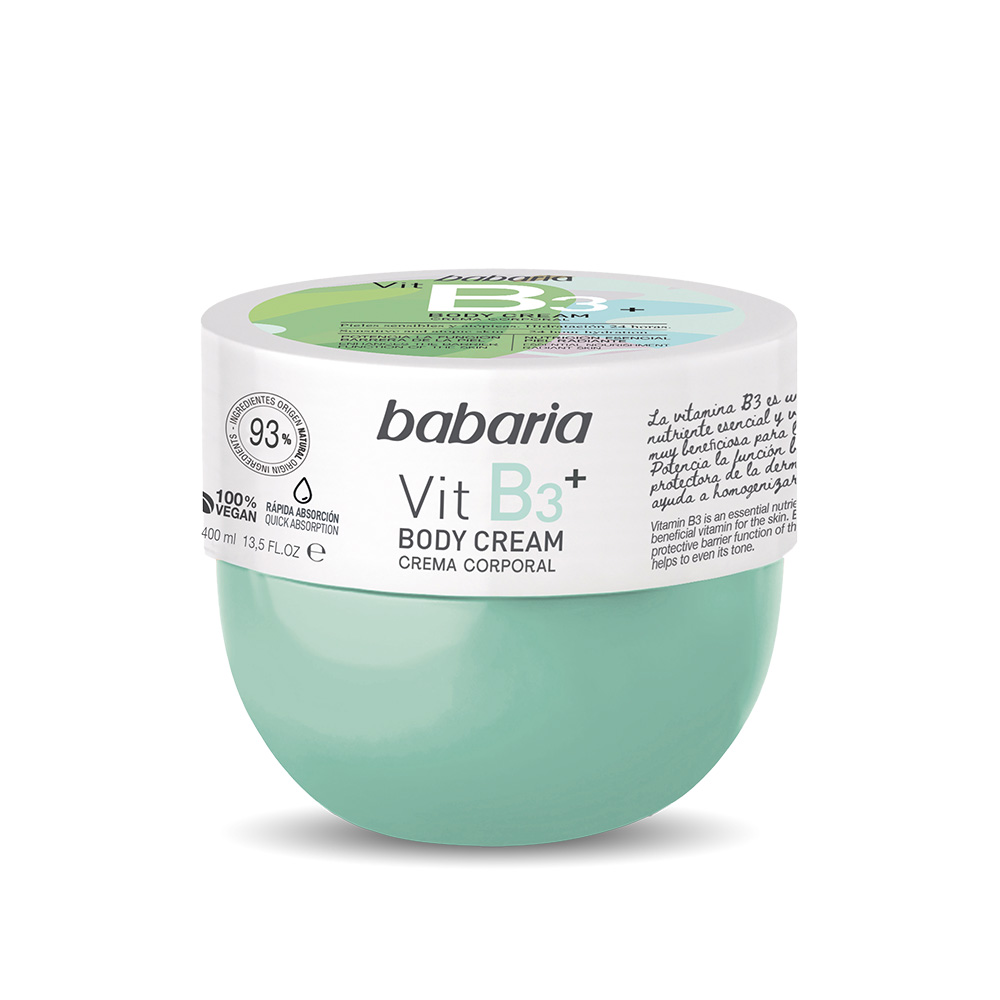 کرم بدن حاوی ویتامین B3 باباریا مدل +Vit B