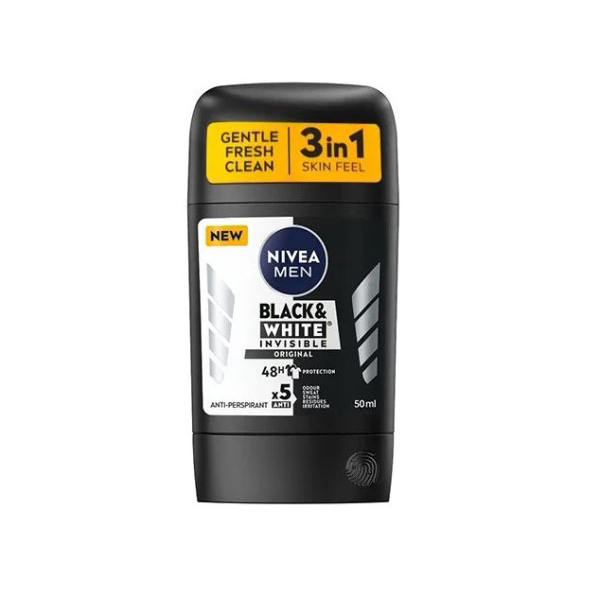 استیک ضد تعریق مردانه نیوآ مدل Black & White Invisible Original استیک ضد تعریق مردانه نیوآ مدل Black & White Invisible Original