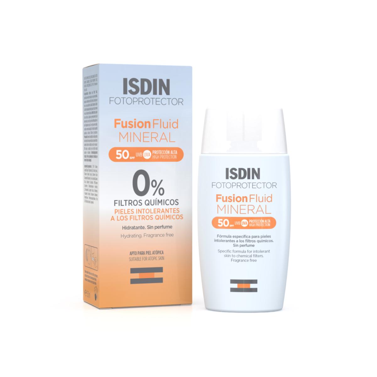 ضد آفتاب مینرال فیوژن فلوئید SPF 50 ایزدین مدل Fusion Fluid Mineral