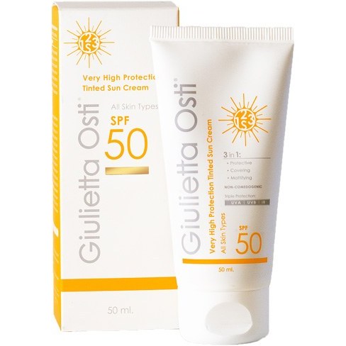 کرم ضد آفتاب رنگی مات کننده spf 50 جولیتا اُستی رنگ بژ طبیعی کرم ضد آفتاب رنگی مات کننده spf 50 جولیتا اُستی رنگ بژ طبیعی