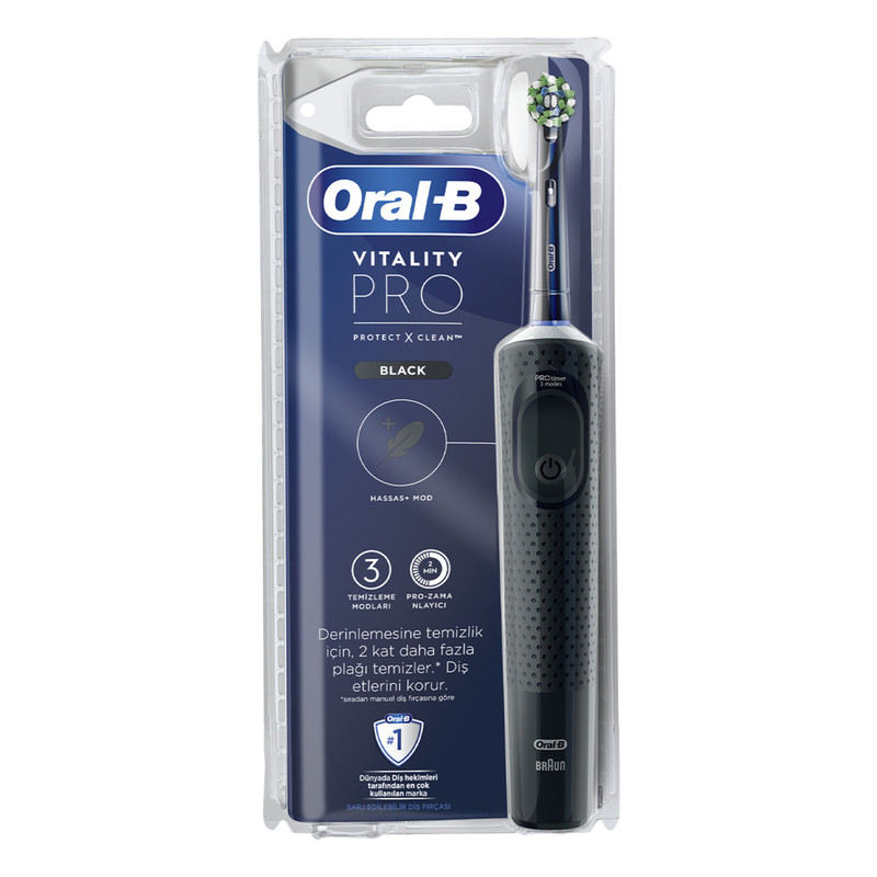 مسواک برقی اورال بی مدل Vitality Pro Protect X Clean مشکی