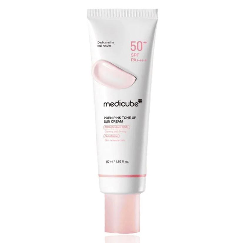 ضدآفتاب رنگی روشن کننده Spf 50+ مدی کیوب مدل PDRN Tone Up