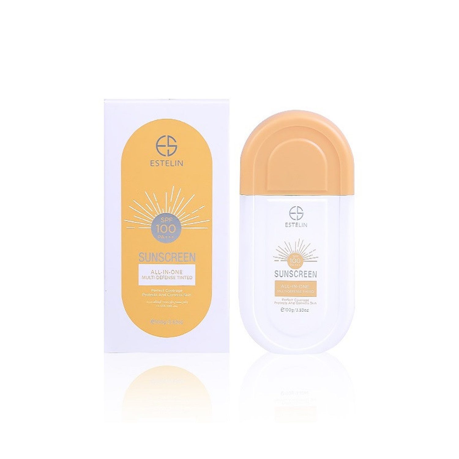 کرم ضدآفتاب رنگی  SPF 100 استلین مدل All In One Multi Defense Tinted