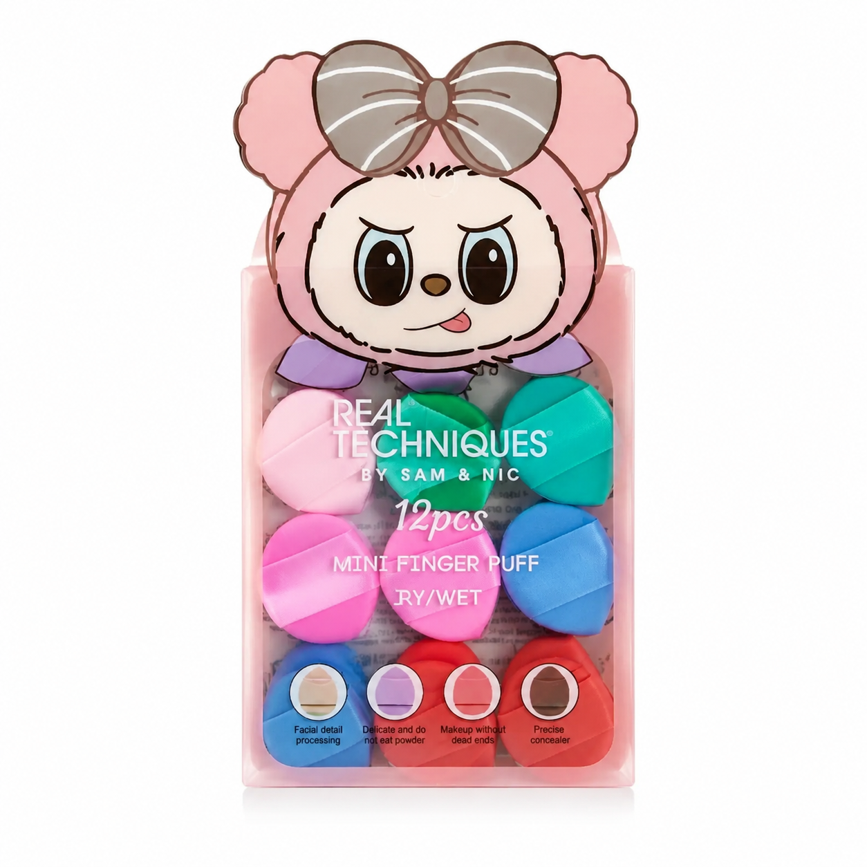 پد آرایشی مینی 12 عددی ریل تکنیک مدل Mini Finger Puff