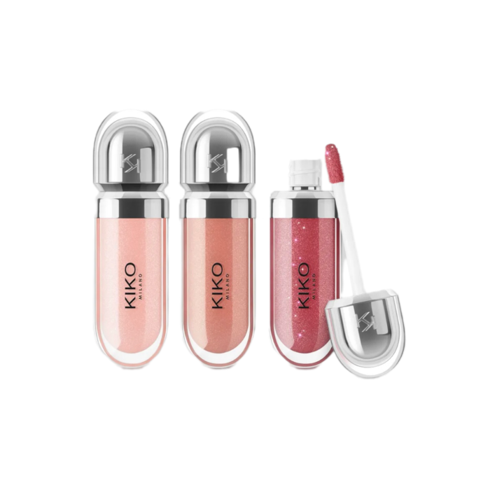 پک سه عددی لیپ گلاس کیکو میلانو مدل Glossy Lip Set 03