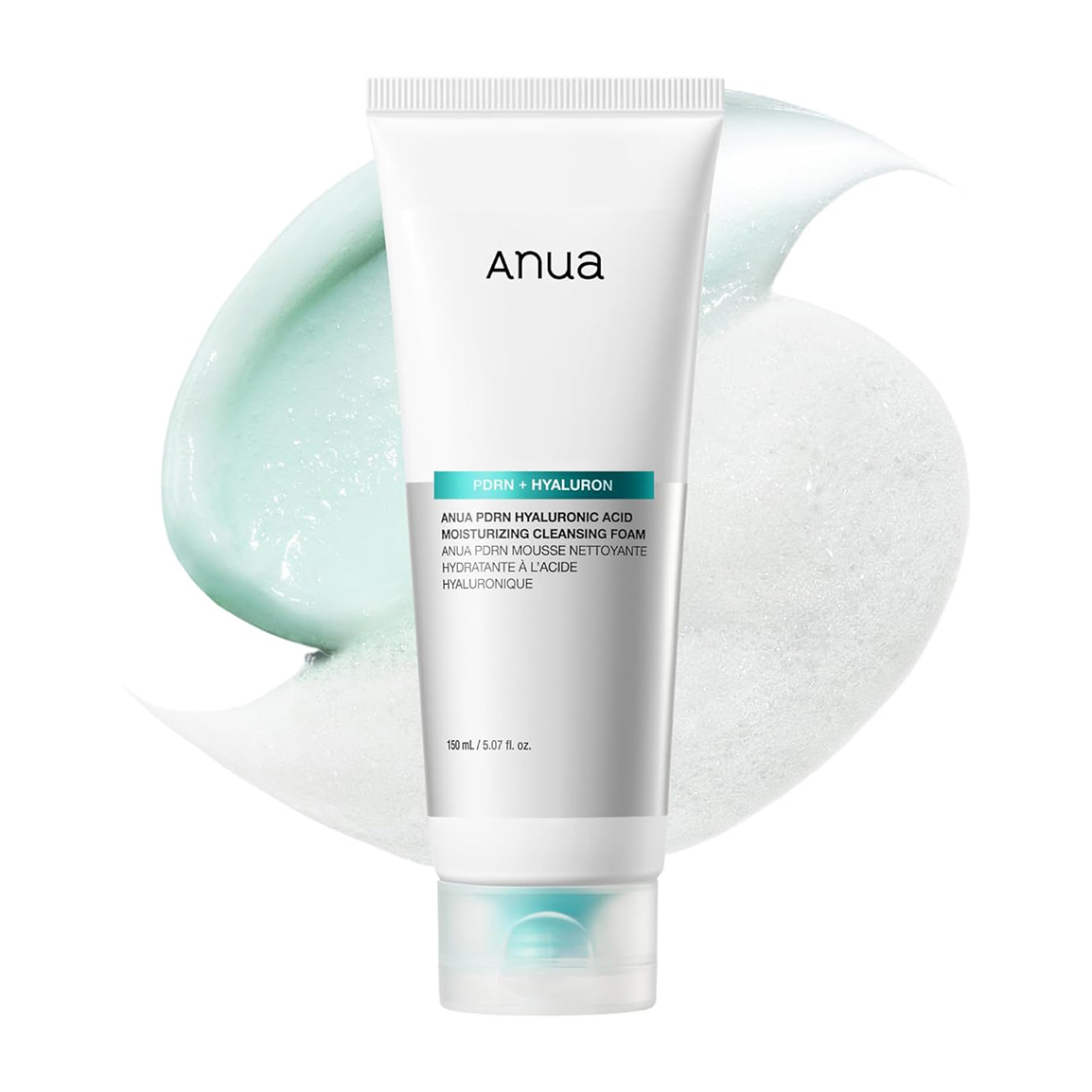 فوم شستشوی مرطوب‌کننده و آبرسان صورت آنوا مدل PDRN Hyaluronic Acid 