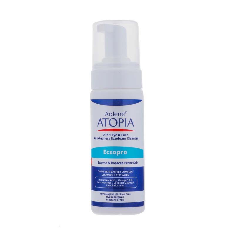 فوم شوینده بسیار ملایم صورت و اطراف چشم پوست خیلی خشک و مستعد قرمزی اتوپیا آردن Eczopro