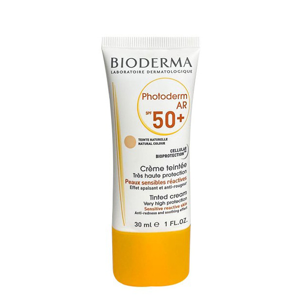 کرم ضد آفتاب رنگی پوست حساس و دارای قرمزی بایودرما مدل +PHOTODERM AR SPF50