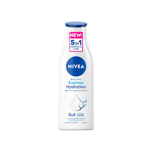 لوسیون آبرسان حاوی مواد معدنی دریایی مناسب پوست معمولی تا خشک نیوآ مدل Express Hydration