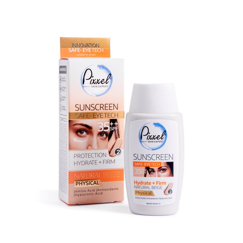 کرم ضد آفتاب رنگی فیزیکال مناسب دورچشم و صورت Spf35 پیکسل
