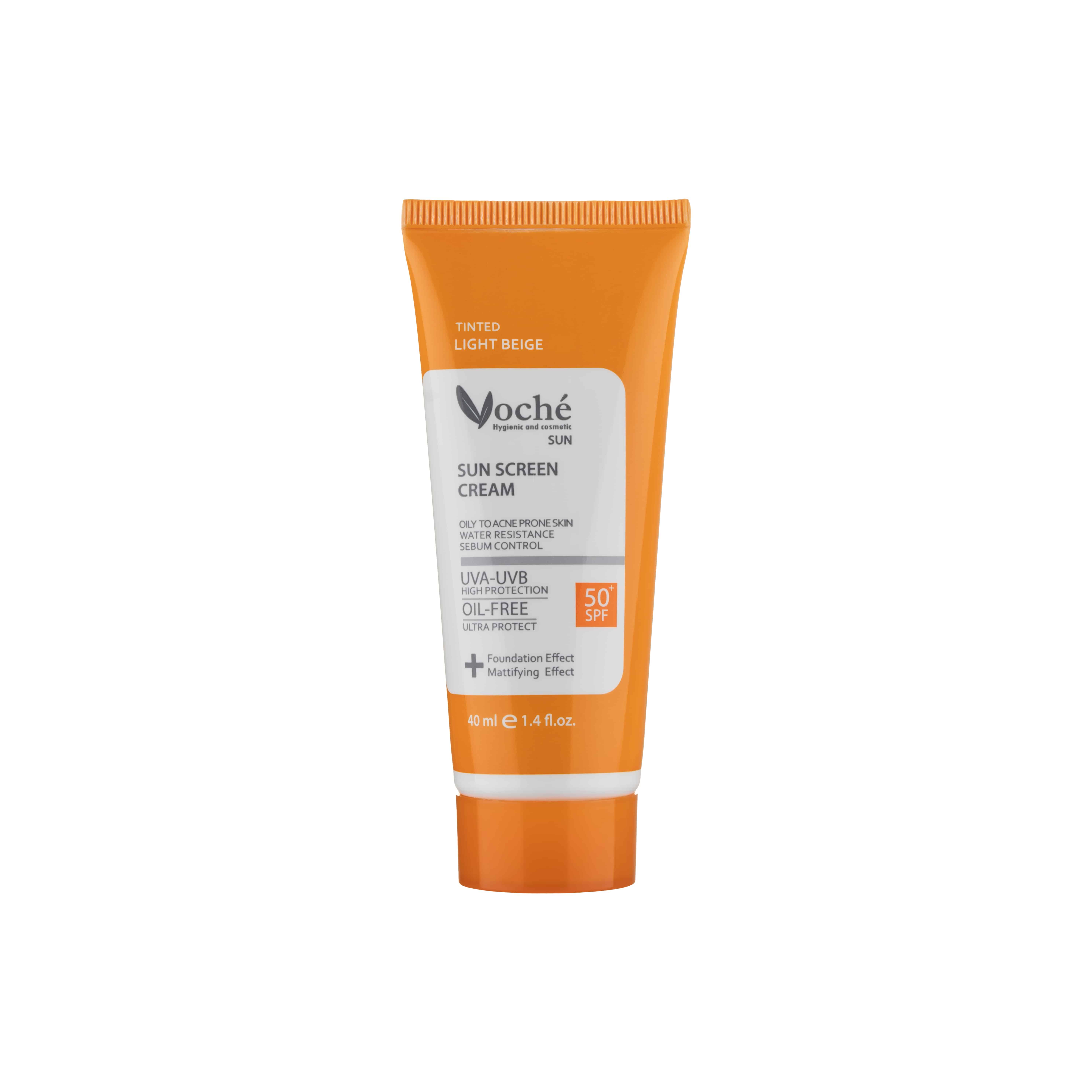 کرم ضد آفتاب رنگی مناسب پوست چرب spf+50 وچه