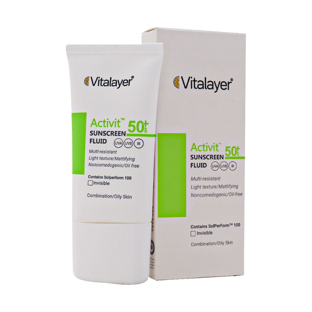 ضد آفتاب فلوئید SPF50 پوست چرب اکتی ویت ویتالیر ضد آفتاب فلوئید SPF50 پوست چرب اکتی ویت ویتالیر