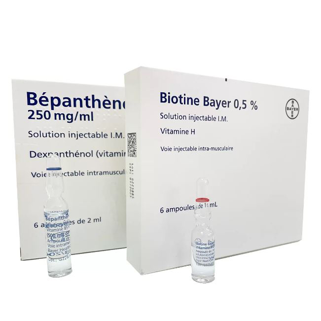 آمپول بیوتین و بپانتن (۶ جفت) بایر  Biotine Bepanthene Bayer 