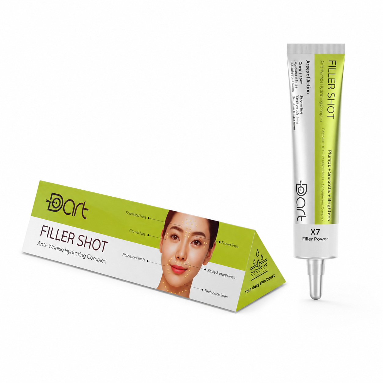 کرم نقطه ‌ای ضدچروک و آبرسان دارت مدل Filler Shot