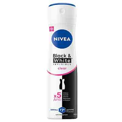اسپری ضد تعریق 72 ساعته زنانه نیوآ مدل  Black & White Invisible Clear