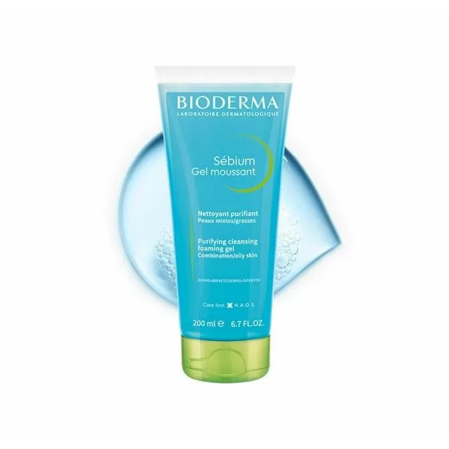 ژل شستشوی صورت پوست چرب و مختلط بایودرما مدل Sebium Gel Moussant
