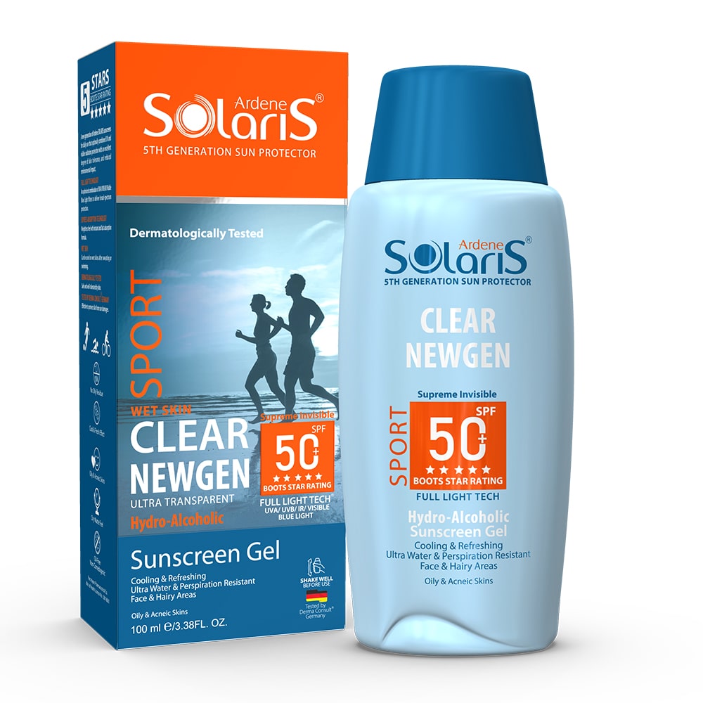 ضدآفتاب ژلی مناسب پوست های مستعد جوش +SPF50  آردن سولاریس مدل Clear Newgen