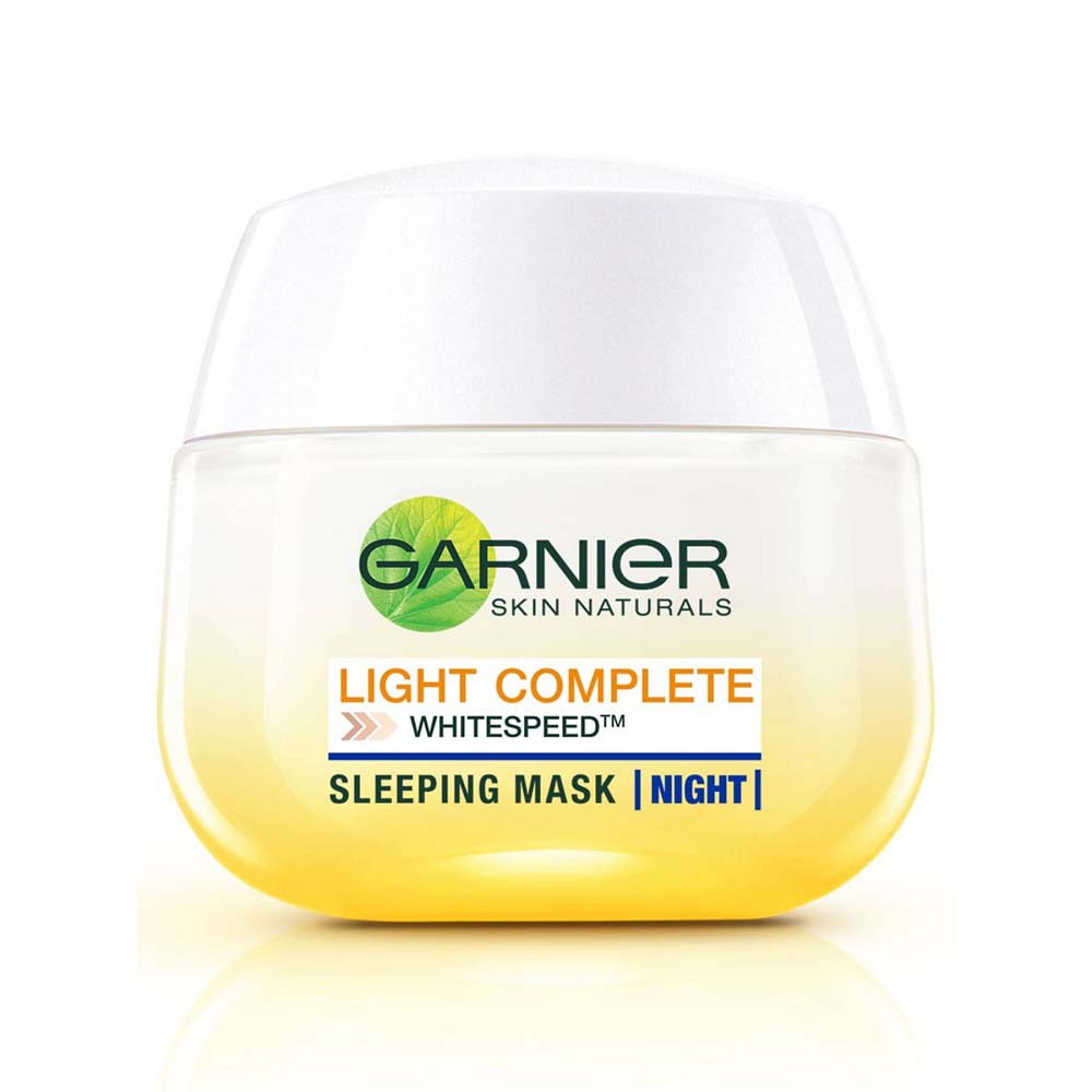 ماسک شب روشن کننده حاوی ویتامین C و ماست گارنیه مدل Light Complete