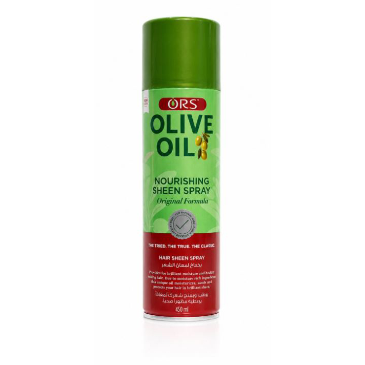 اسپری براق‌کننده و آبرسان مو او آر اس مدل Olive Oil Nourishing Sheen