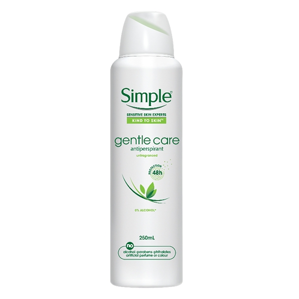 اسپری ضد تعریق 48 ساعته سیمپل مدل Gentle Care