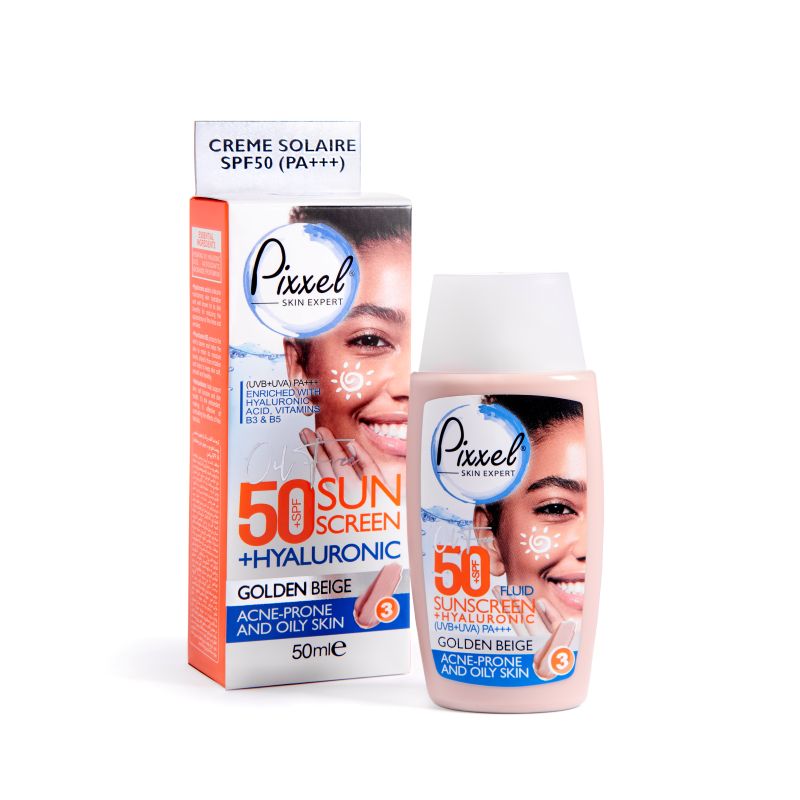 کرم ضد آفتاب رنگی مناسب پوست چرب,مختلط و جوشدار Spf 50 پیکسل
