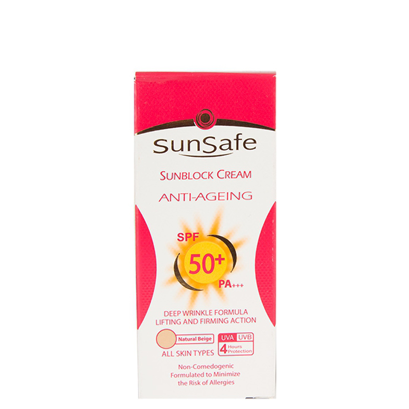 کرم ضد آفتاب و ضد چروک رنگی سان سیف مدل Anti Ageing با SPF 50
