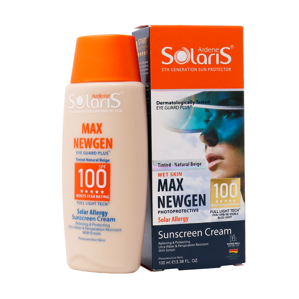 کرم ضد آفتاب رنگی SPF100 آردن سولاریس مدل Max Newgen